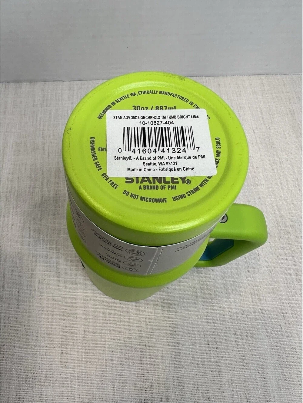 Stanley Quencher H2.0 FlowState Tumbler w/ Handle Lid | 30 oz Bright Green